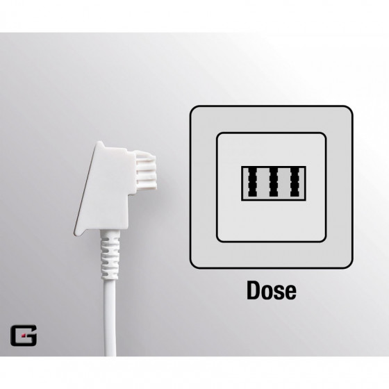 G-TELWARE® Router cable TAE-F on RJ45 (8P2C) Connection cable Compatible